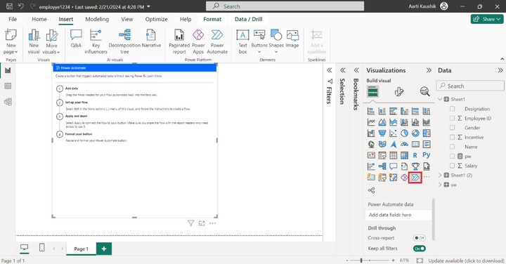 Power Automate in Power BI
