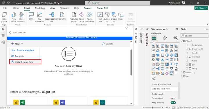 Power Automate in Power BI 2