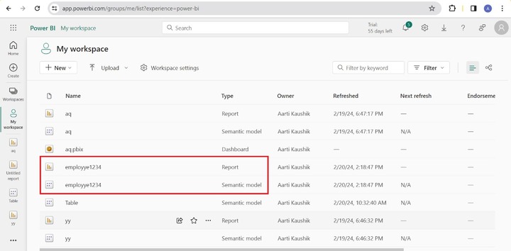 Power BI Desktop in Power BI Service 10