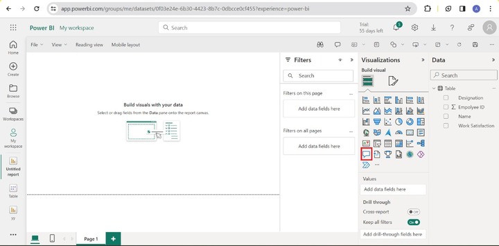 Q A in Power BI Service