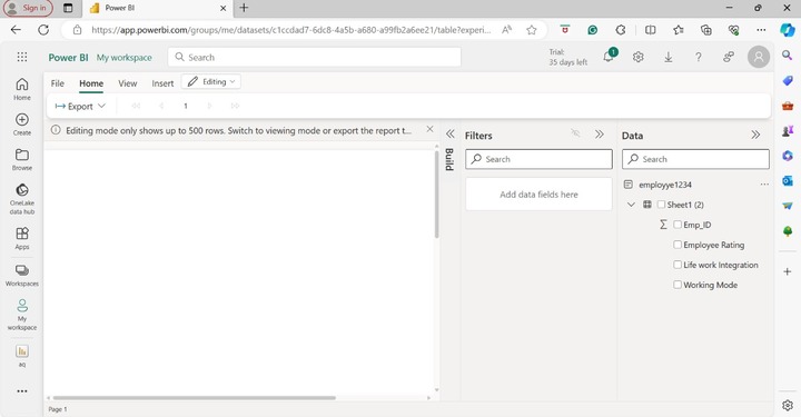 Report Directly in Power BI Service 2