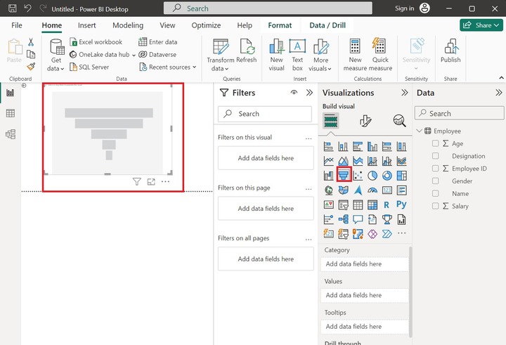 Shortlist Employee Salaries Through a Funnel Chart 1