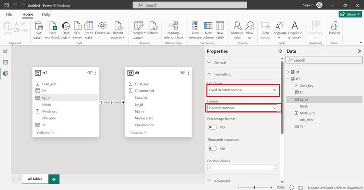 Table Configuration and Column Properties 4