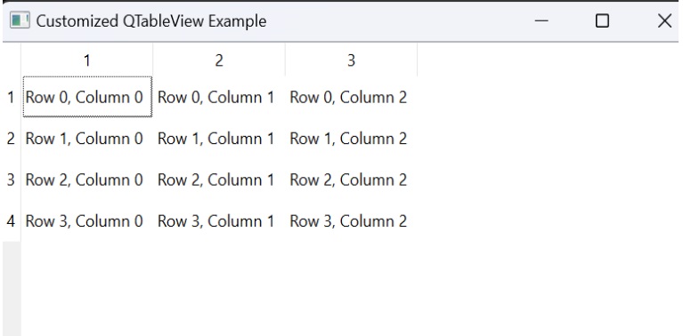 pyqt qtableview example 2