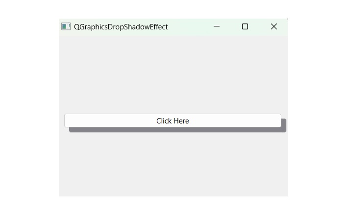 qgraphicsdropshadoweffect ex one