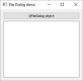 QFileDialog Widget
