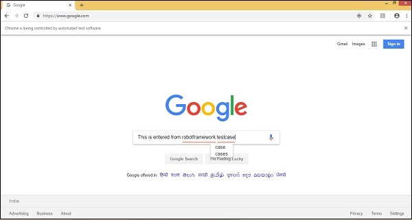 Library keywords google