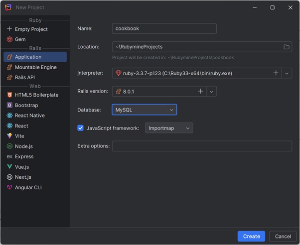 Creating an Empty Rails Web Application
