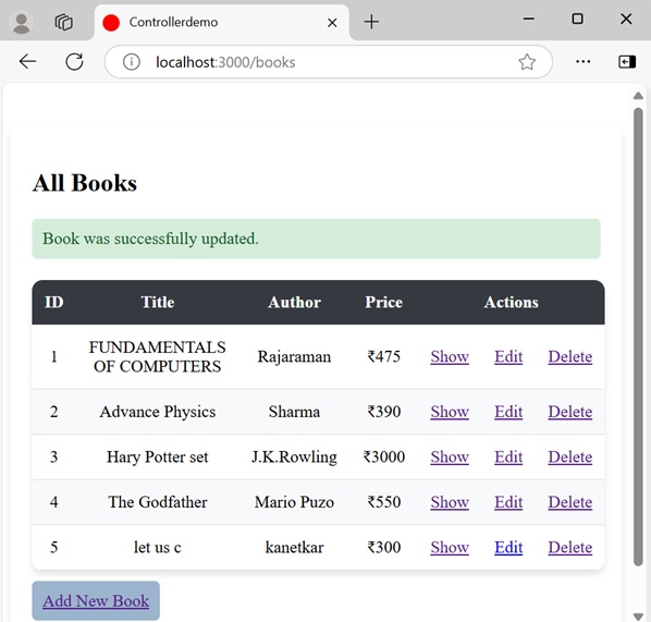 Creating View File for edit Method