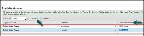Details for milestone