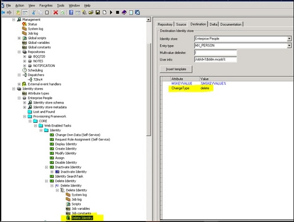 Managing Entry Types in Identity Store