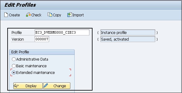 Extended Maintenance