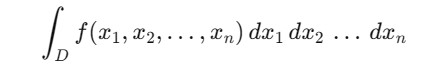Multiple Integration Mathathematical Formula