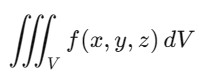 Triple Integration Mathathematical Formula