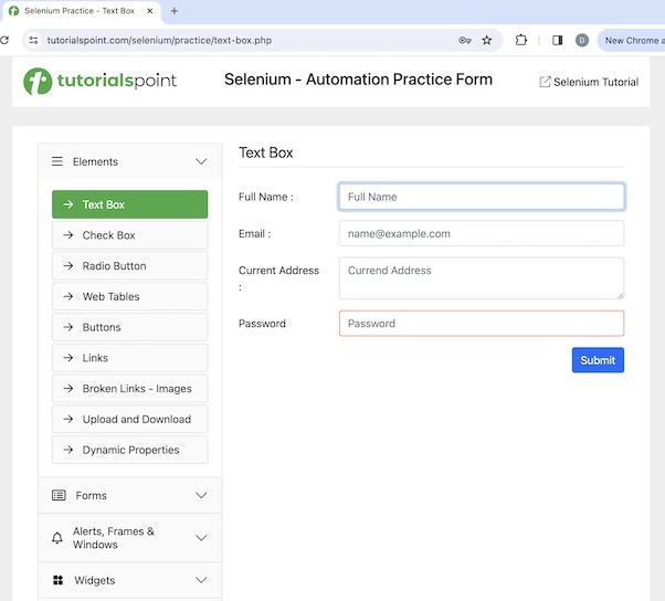 Selenium Keyboard Events 3