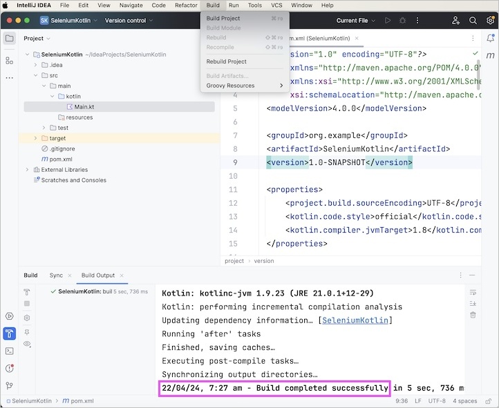 Selenium Kotlin Tutorial 3