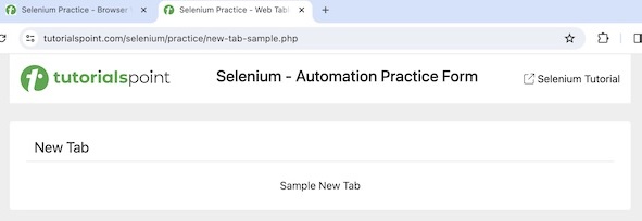 Selenium Windows Tabs 2