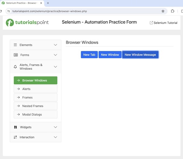 Selenium Windows Tabs 3