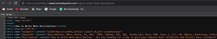 Meta Description Syntax