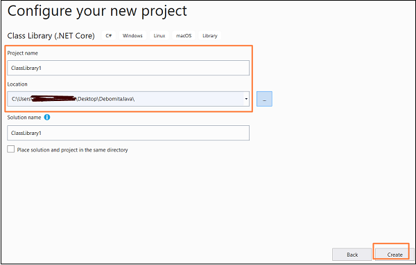 Class Library Location