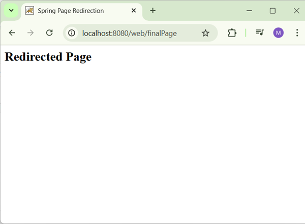 Spring Redirect Form Result