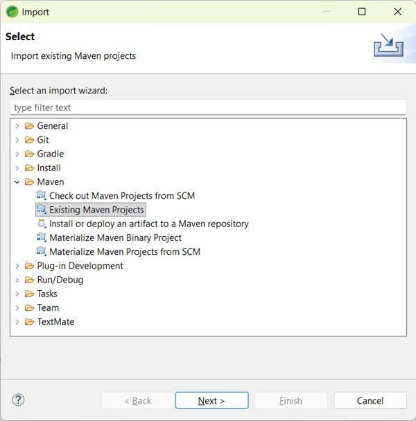 Import Maven Project