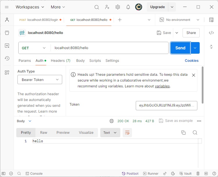 Postman Authorization Body
