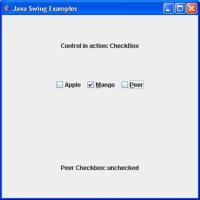 Swing JCheckBox