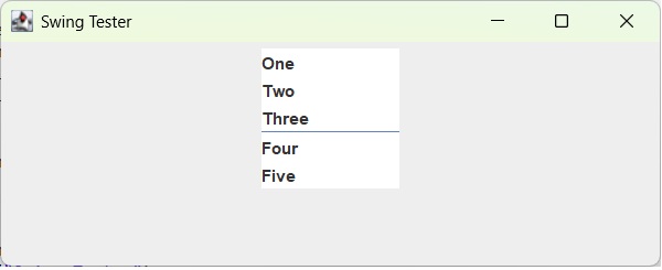 Add Separator to ListBox