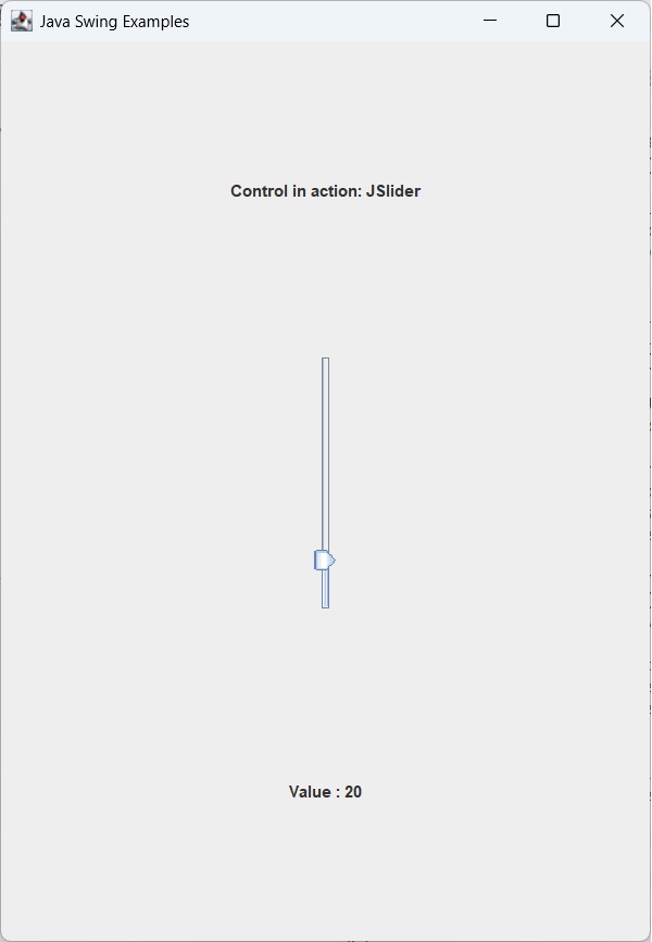 Swing Vertical JSlider