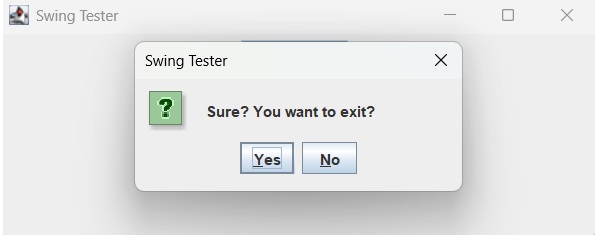 Show an confirm message alert with YES, NO Option