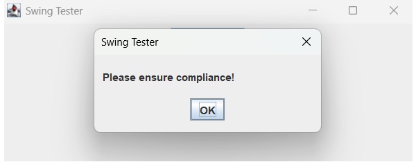 Show an message alert with No icon