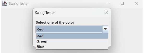 Get user's input from a list in a input dialog