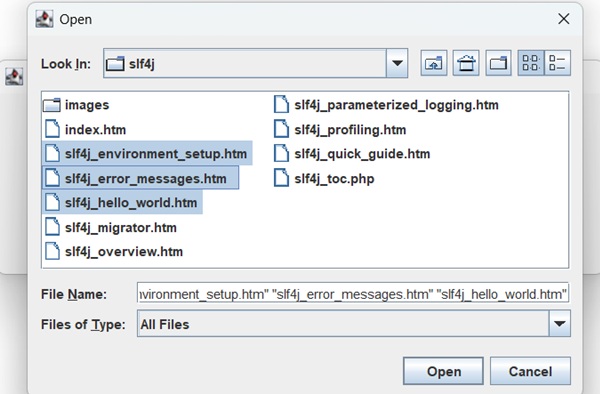 Show Open file dialog with Multi-Select