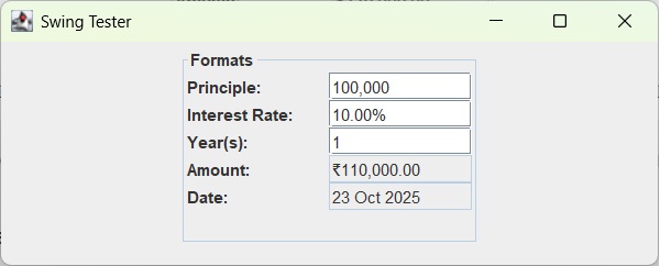 Using JFormattedTextField