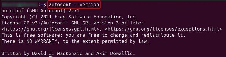 autoconf Command Linux 1