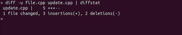 Basic Usage of diffstat Command 3