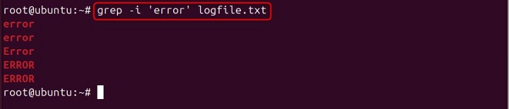 Case-Insensitive Search Using grep