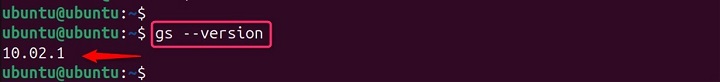 Check Version of gs Command