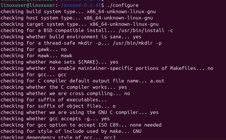 Configure and Install esdsample