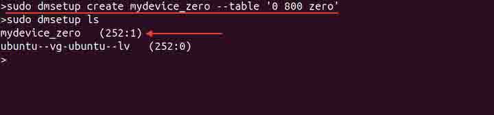 Creating Device Mapper Device