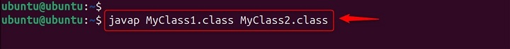 Disassembling Multiple Class Files in javap