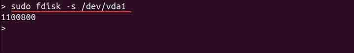 Display Partition Size Using fdisk