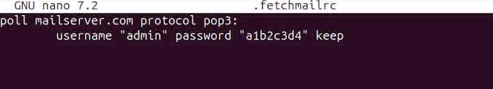 Fetching Mail using Configuration File