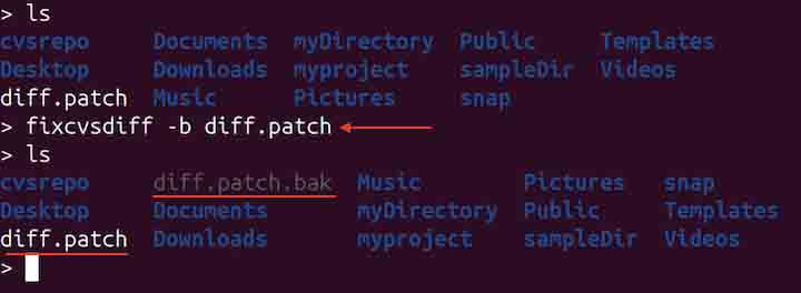 fixcvsdiff Command in Linux3