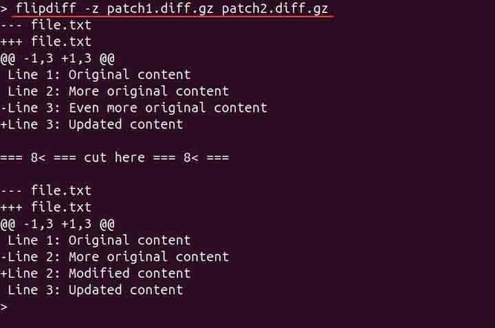 flipdiff Command in Linux4