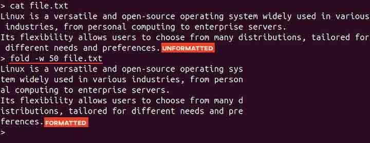 fold Command in Linux2