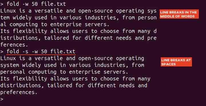 fold Command in Linux3