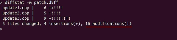 Formatting the diffstat Output 8