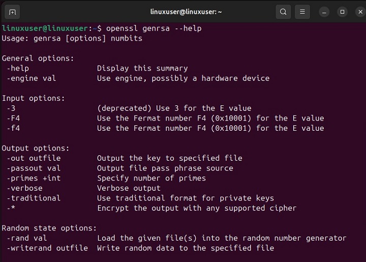 genrsa Command in Linux4